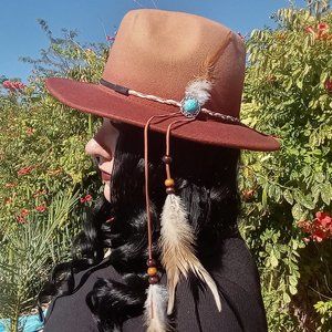 Ombre Fedora with Feather hat band